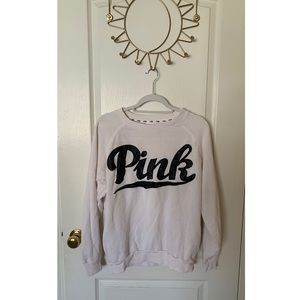 Pink VS White and Black Logo Sweatshirt